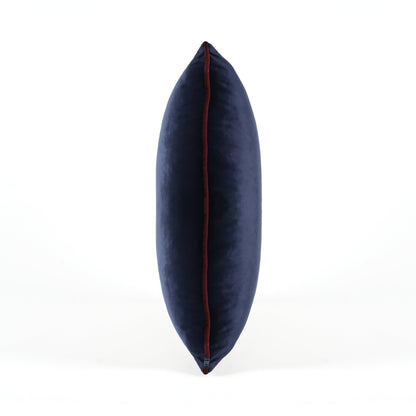 Navy Blue Lumbar Pillow Cover